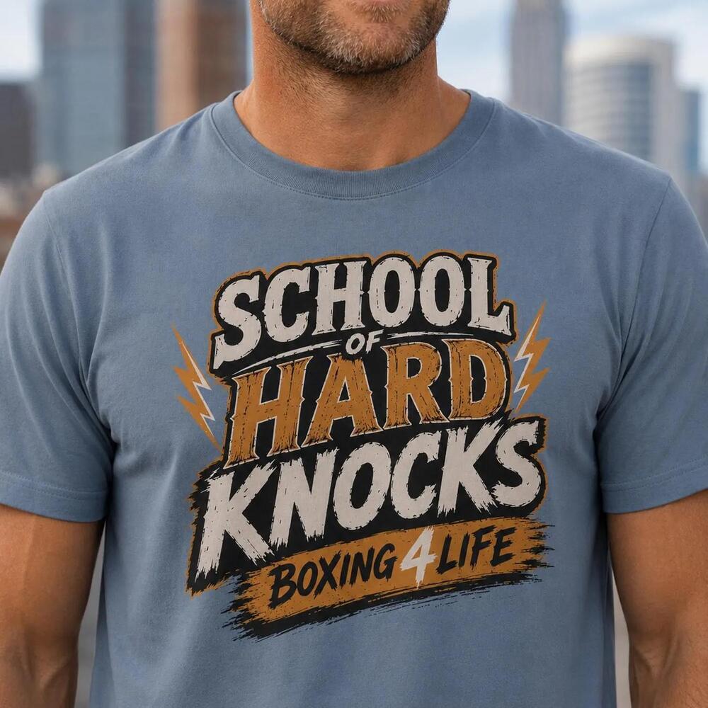 School Of Hard Knocks Boxing T Shirt, Retro Fight Graphic Tee
